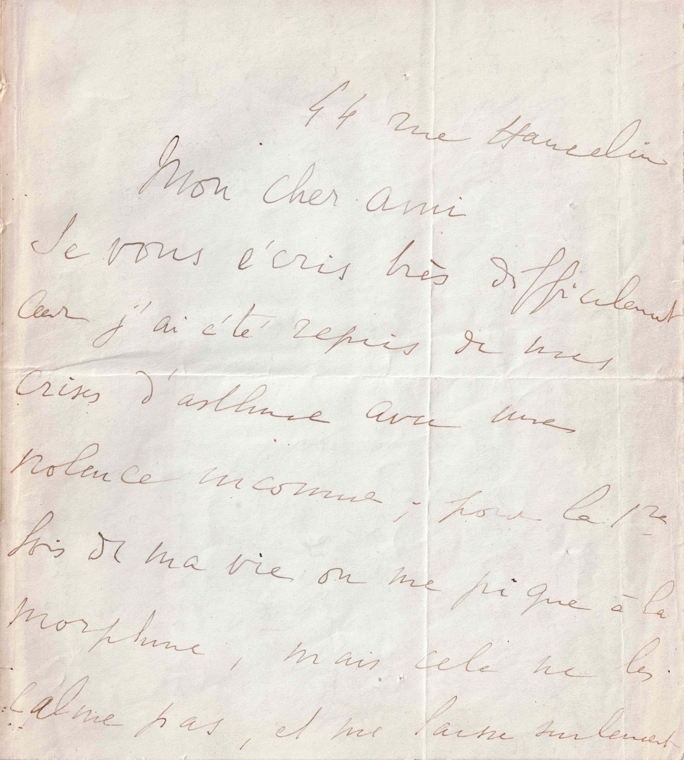 Marcel PROUST, éprouvé par l'asthme, entrevoit les portes de la mort.