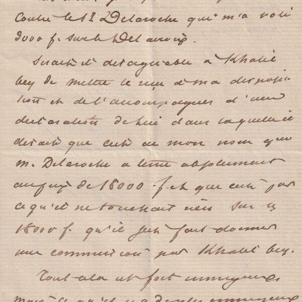 Alexandre DUMAS Fils arnaqué sur la vente de son tableau de DELACROIX.
