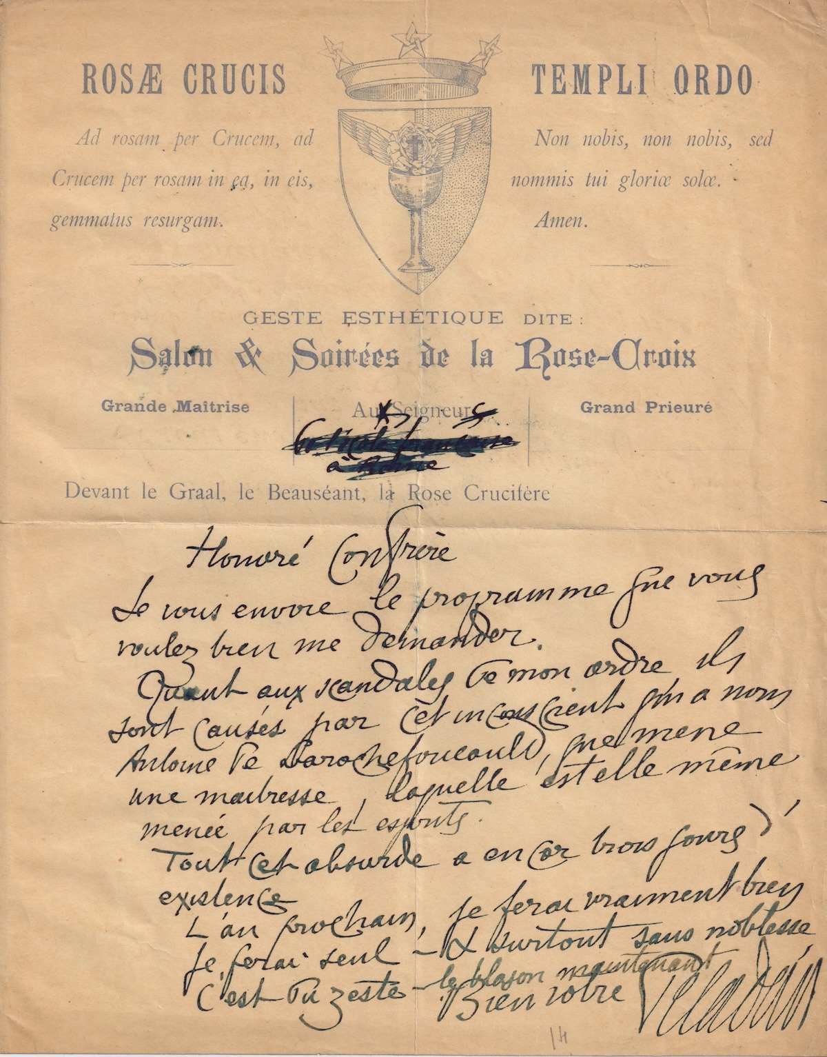 Joséphin PELADAN organiza su primer Salón Rosa-Croix. 1892.